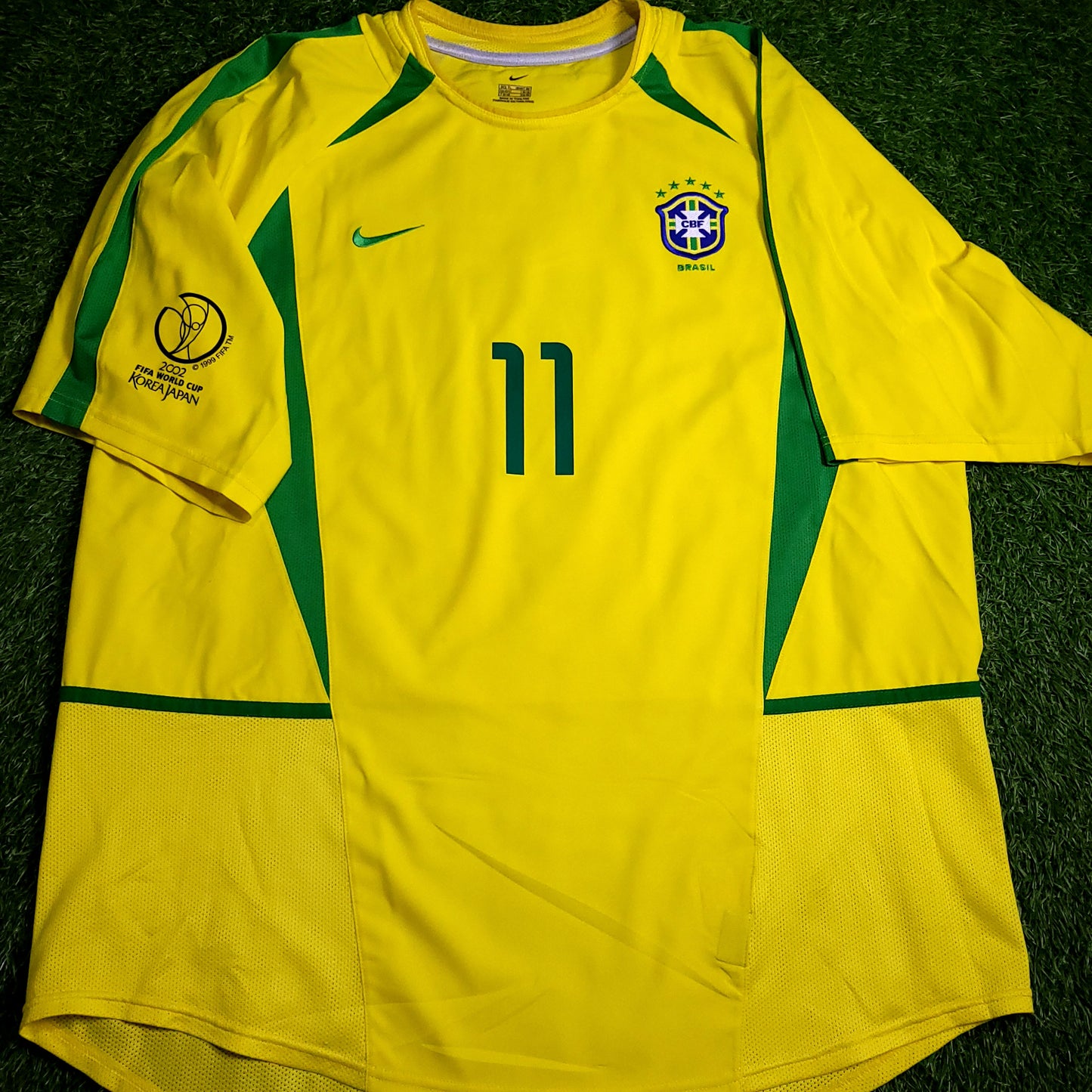 Ronaldinho Brazil 2002 WORLD CUP Soccer Jersey XL SKU# 113382