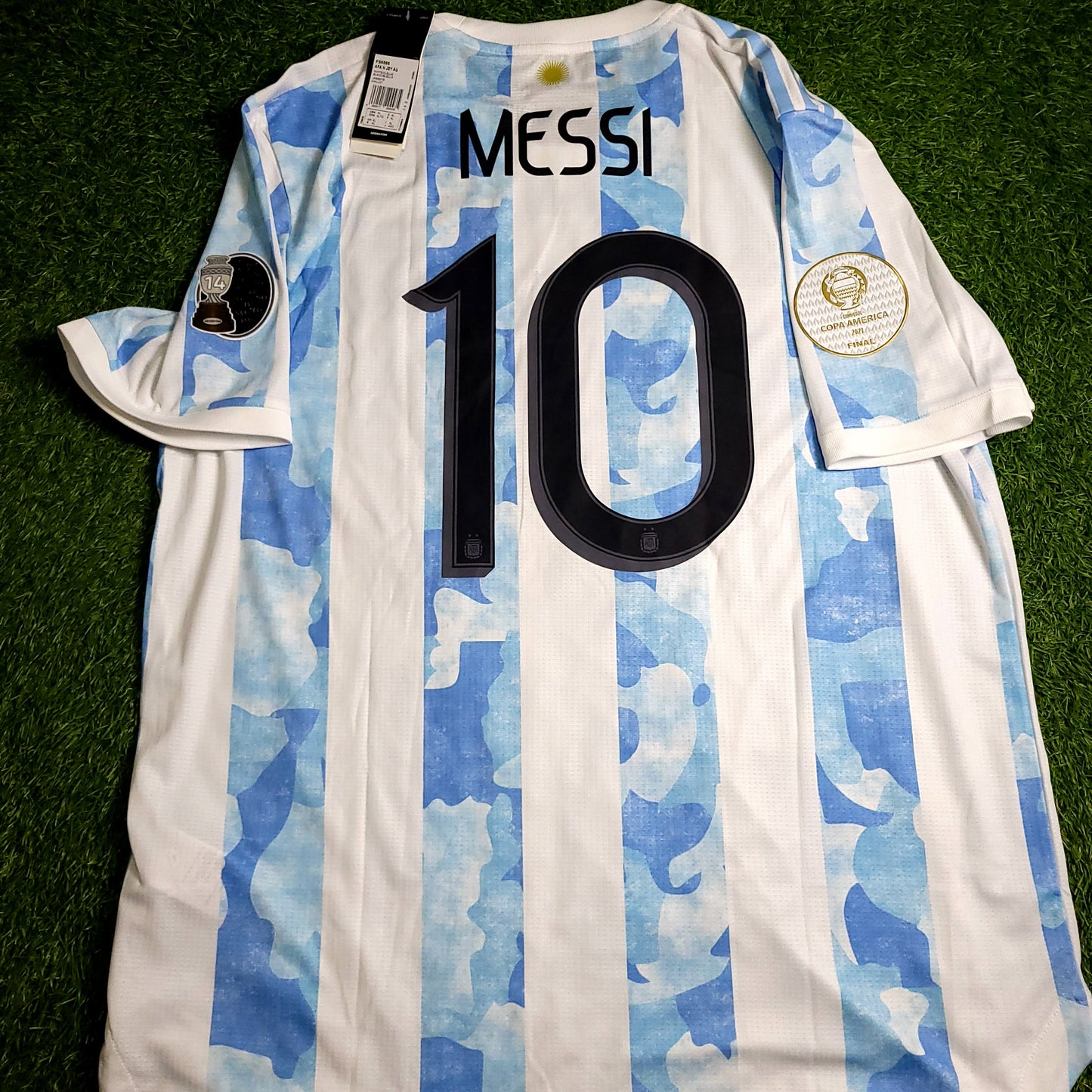 Messi Argentina 2020 2021 2022 COPA AMERICA FINAL PLAYER ISSUE Soccer Jersey BNWT XL SKU# FS6568