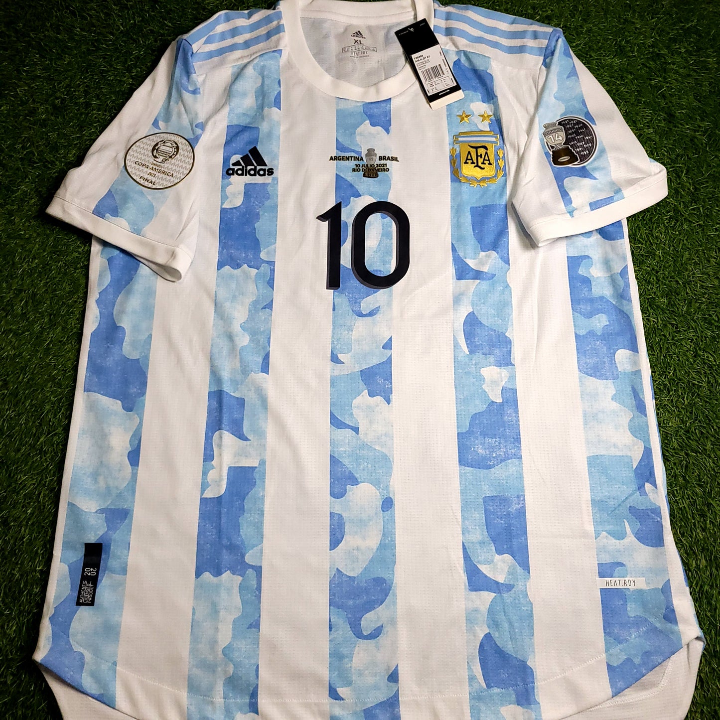 Messi Argentina 2020 2021 2022 COPA AMERICA FINAL PLAYER ISSUE Soccer Jersey BNWT XL SKU# FS6568