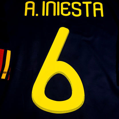 Iniesta Spain 2010 WORLD CUP FINAL Soccer Away Jersey XL SKU# P47896 - ForeverSoccerJerseys