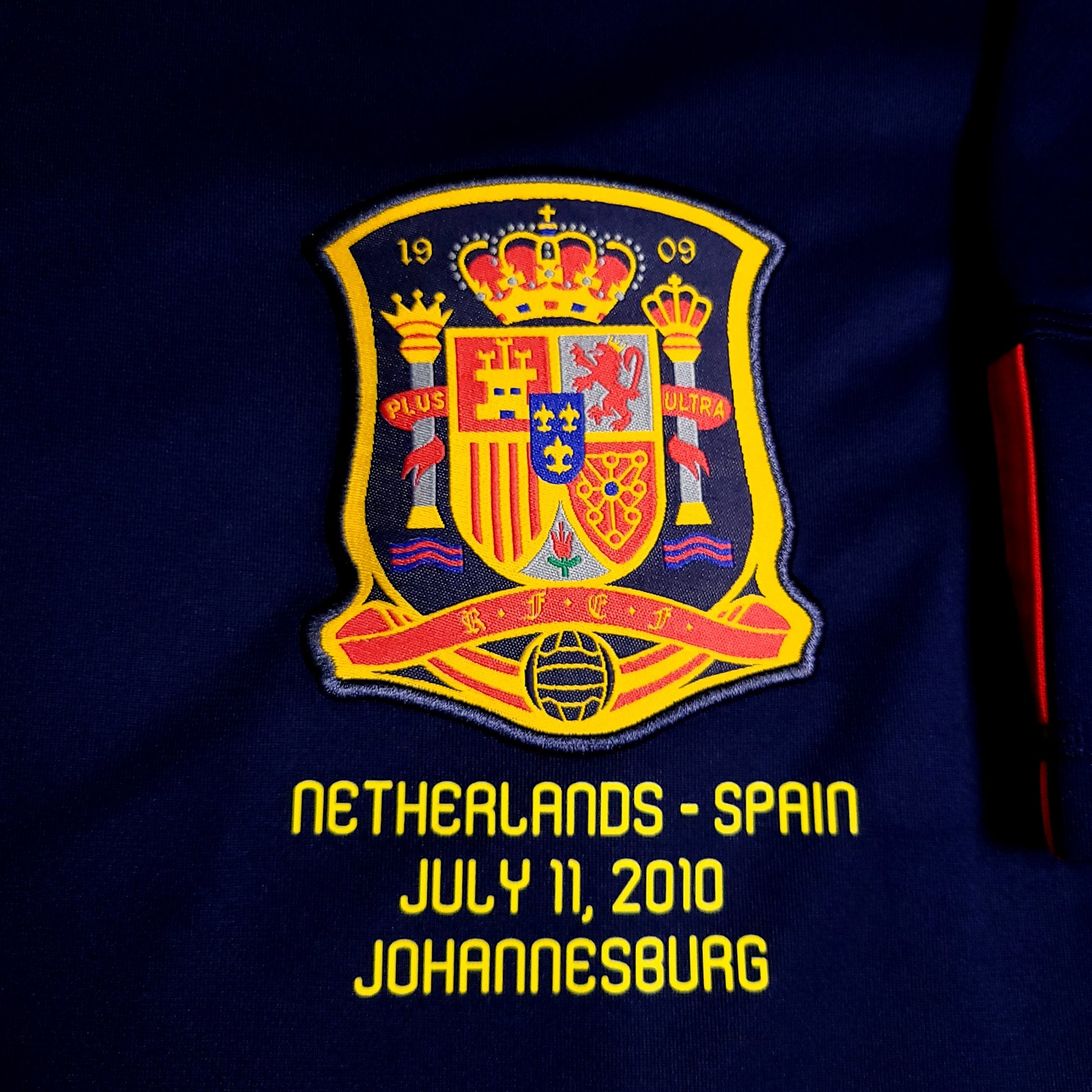 Iniesta Spain 2010 WORLD CUP FINAL Soccer Away Jersey XL SKU# P47896 - ForeverSoccerJerseys