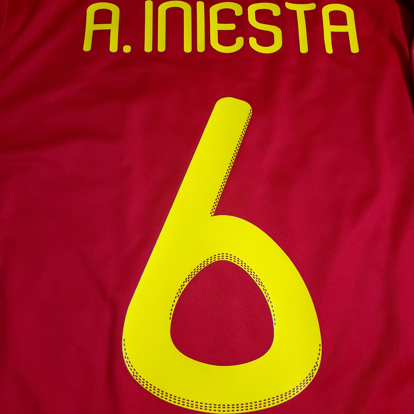 Iniesta Spain 2010 WC SEMI FINAL Soccer Jersey M SKU# P47902