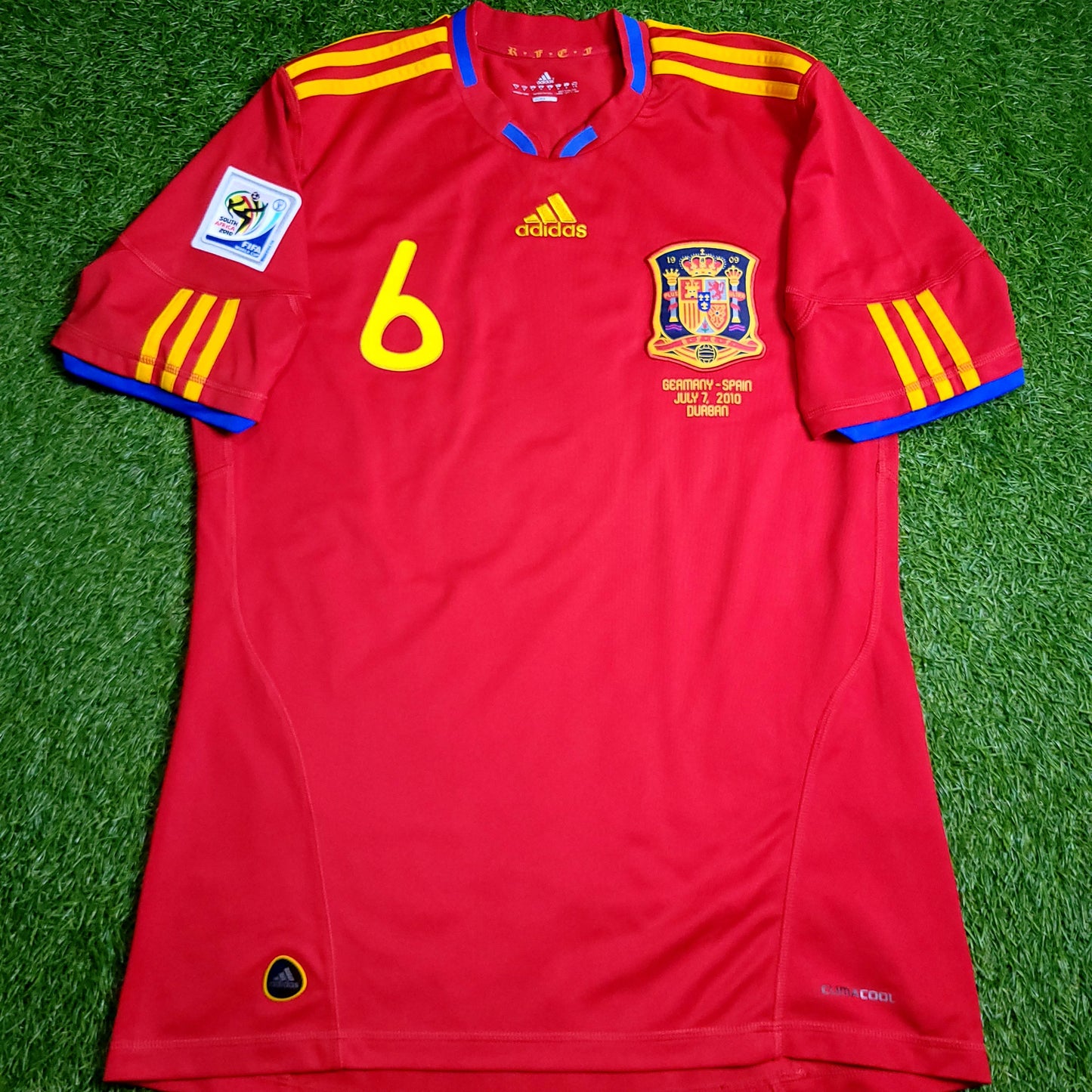 Iniesta Spain 2010 WC SEMI FINAL Soccer Jersey M SKU# P47902