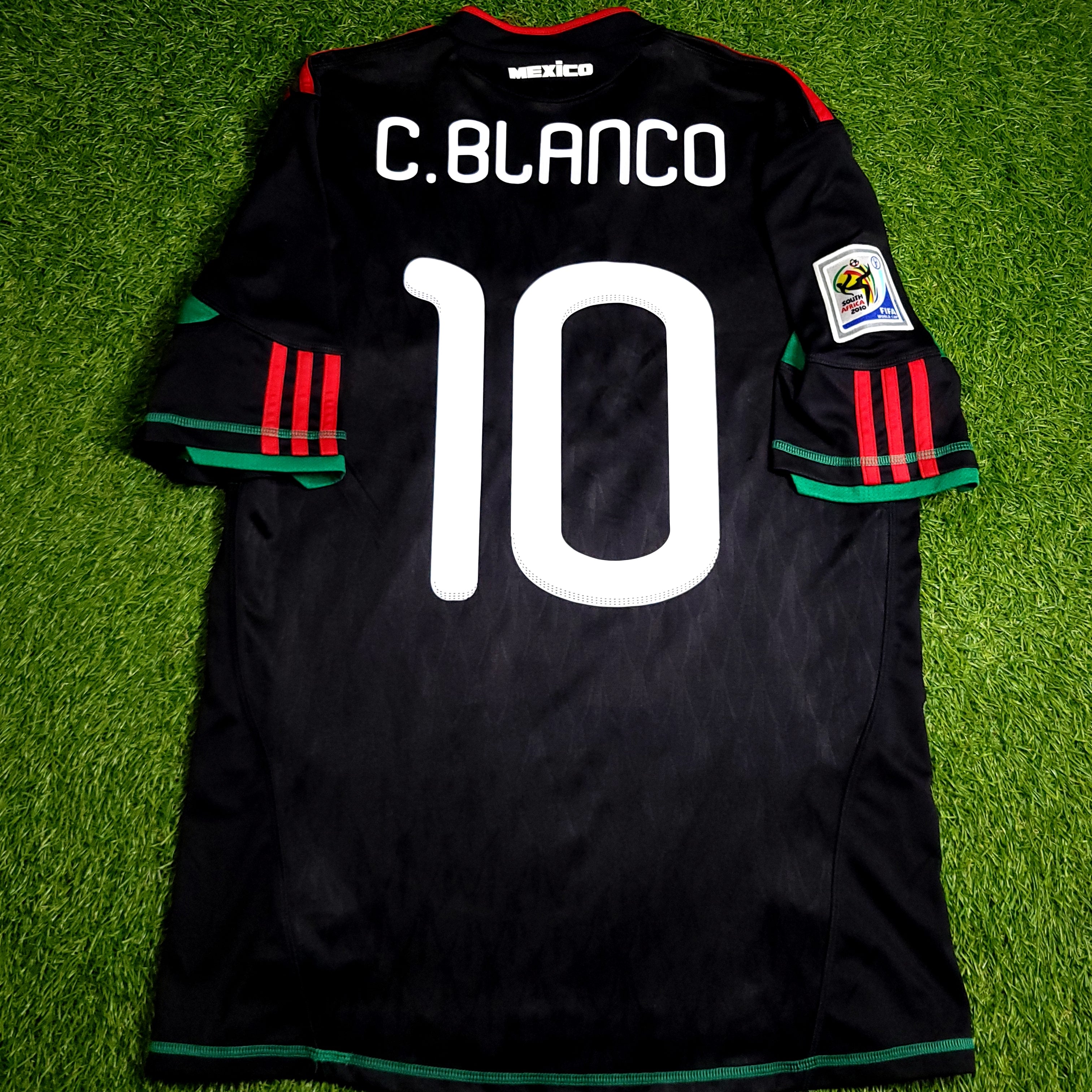 Blanco Mexico 2010 WORLD CUP Away Soccer Jersey M SKU# P41397