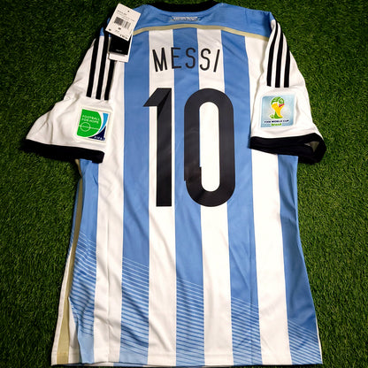 Messi Argentina 2014 WC SEMI-FINAL Soccer Jersey BNWT M SKU# G74569