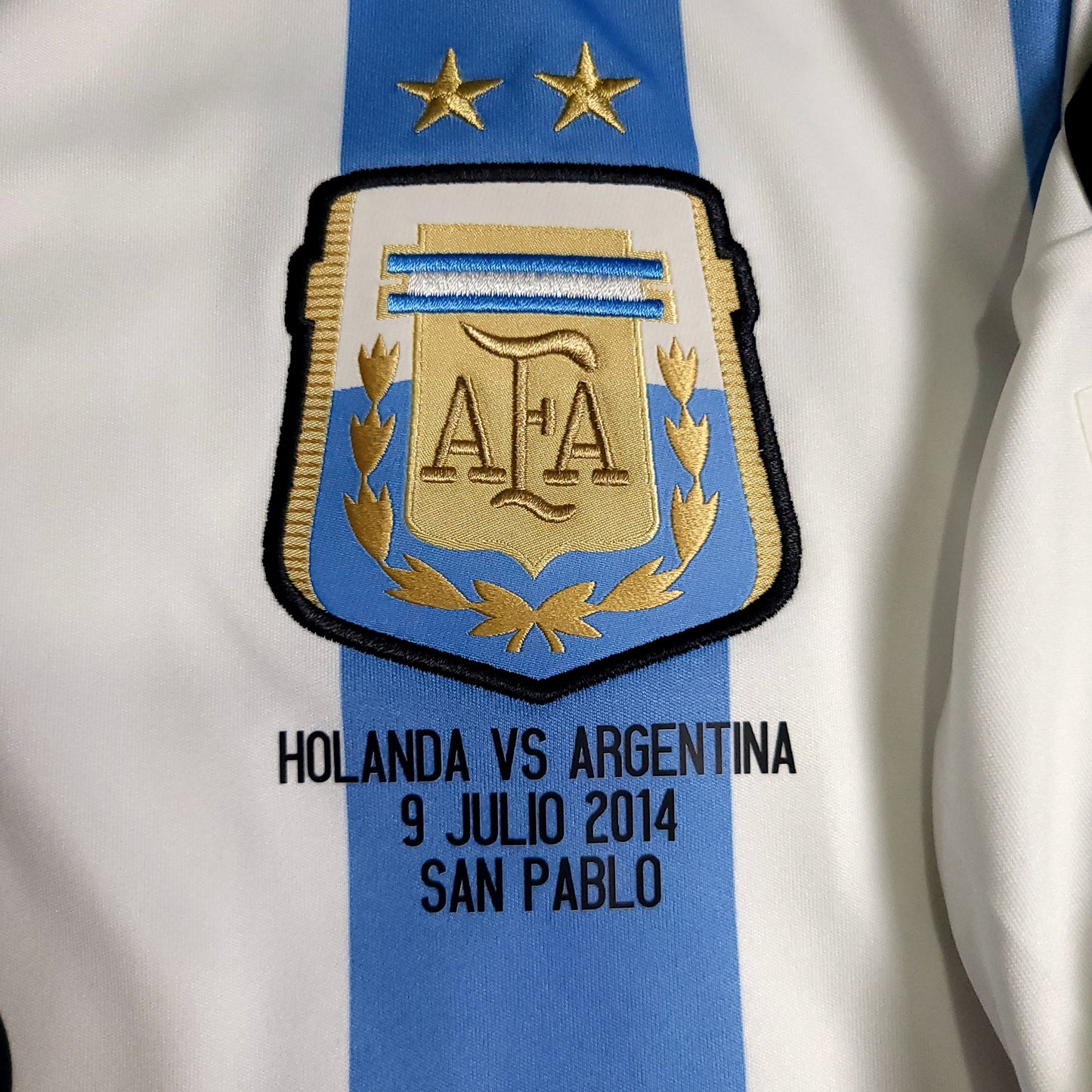 Messi Argentina 2014 WC SEMI-FINAL Soccer Jersey BNWT M SKU# G74569