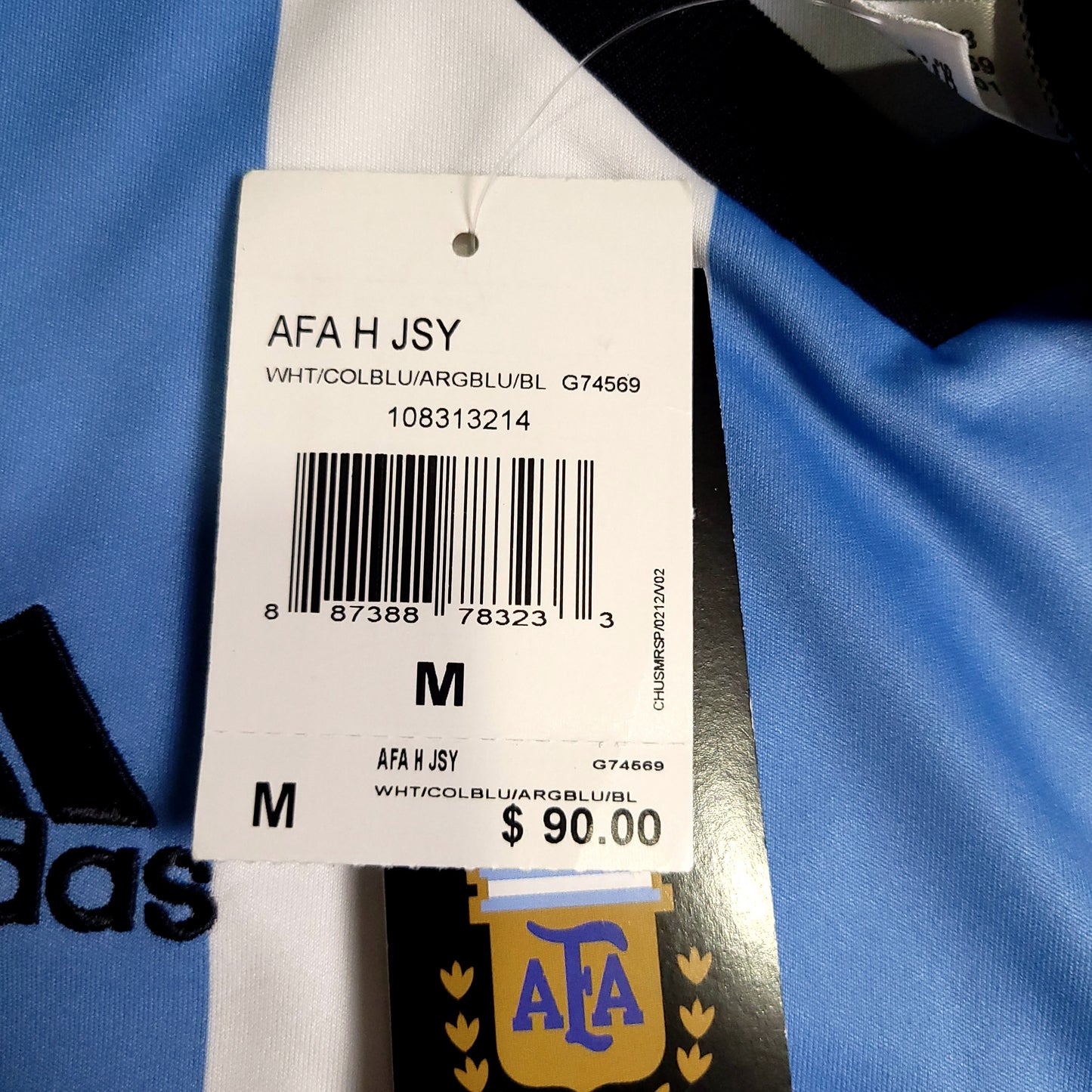 Messi Argentina 2014 WC SEMI-FINAL Soccer Jersey BNWT M SKU# G74569