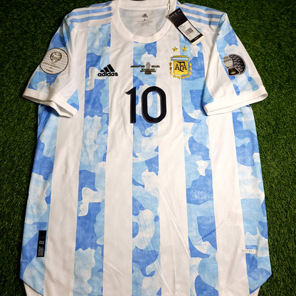 Messi Argentina 2020 2021 2022 COPA AMERICA FINAL PLAYER ISSUE Soccer Jersey BNWT L SKU# FS6568