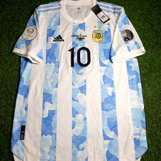Messi Argentina 2020 2021 2022 COPA AMERICA FINAL PLAYER ISSUE Soccer Jersey BNWT L SKU# FS6568