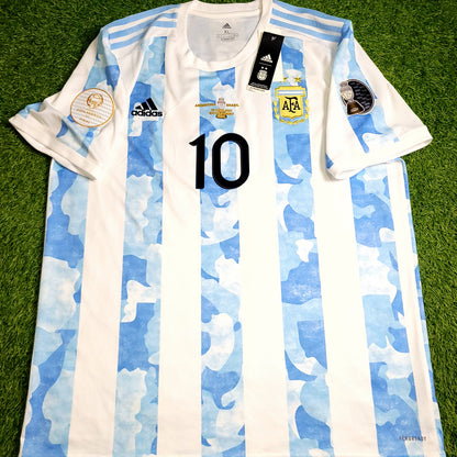 Messi Argentina 2020 2021 2022 COPA AMERICA FINAL Soccer Jersey BNWT XL SKU# GE5475