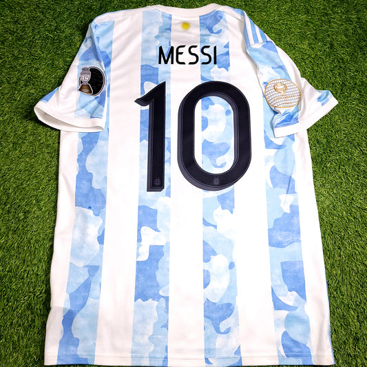 Messi Argentina 2020 2021 2022 COPA AMERICA FINAL Soccer Jersey M SKU# GE5475