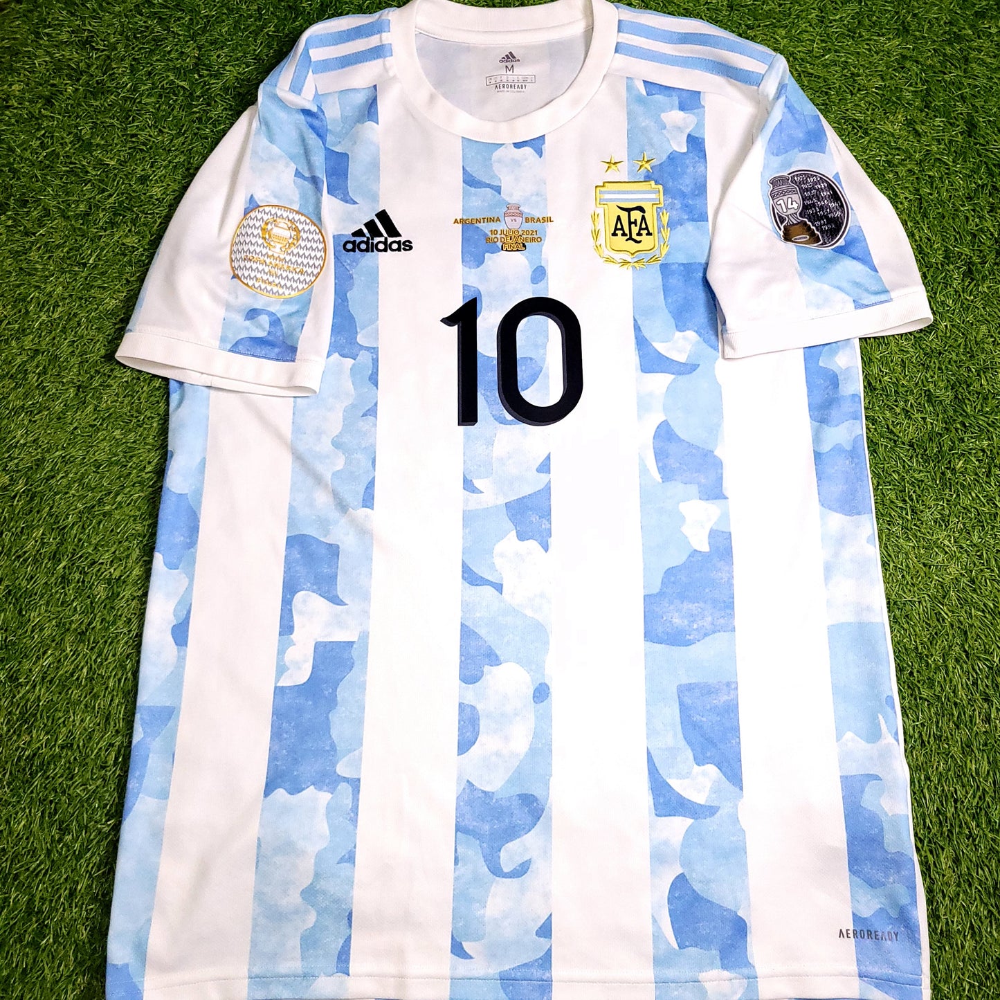 Messi Argentina 2020 2021 2022 COPA AMERICA FINAL Soccer Jersey M SKU# GE5475