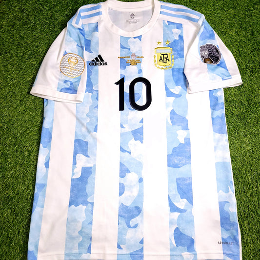 Messi Argentina 2020 2021 2022 COPA AMERICA FINAL Soccer Jersey M SKU# GE5475