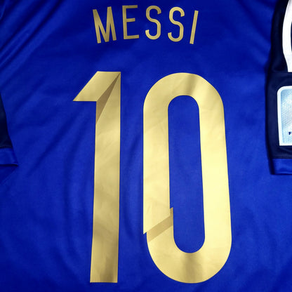 Messi Argentina 2014 WORLD CUP FINAL Away Soccer Jersey L SKU# D87305