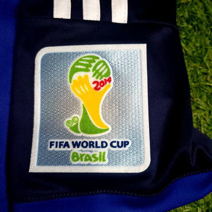 Messi Argentina 2014 WORLD CUP FINAL Away Soccer Jersey L SKU# D87305