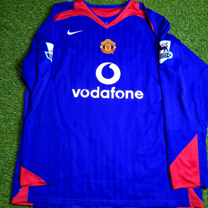 Cristiano Ronaldo Manchester United 2005 2006 Away Long Sleeve Soccer Jersey L SKU# 195598