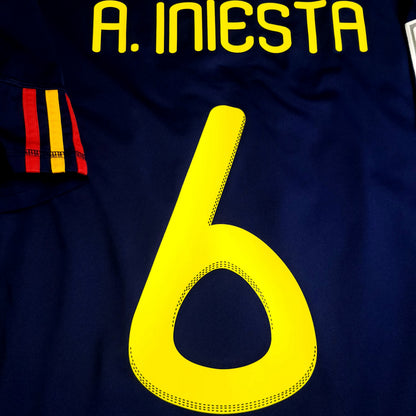 Iniesta Spain 2010 WORLD CUP Final Away Soccer Jersey M SKU# P47896