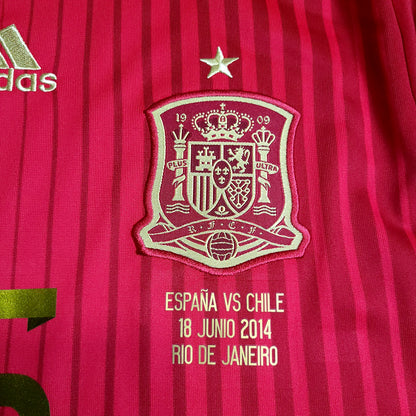 Ramos Spain 2014 WORLD CUP Long Sleeve Soccer Jersey M SKU# M60434