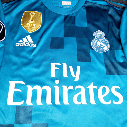 Cristiano Ronaldo Real Madrid 2017 2018 UEFA PLAYER ISSUE Third Soccer Jersey L SKU# AZ8061