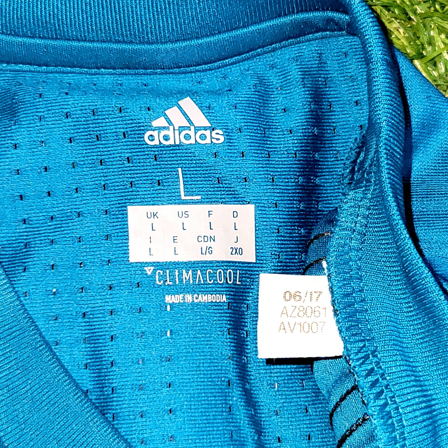 Cristiano Ronaldo Real Madrid 2017 2018 UEFA PLAYER ISSUE Third Soccer Jersey L SKU# AZ8061