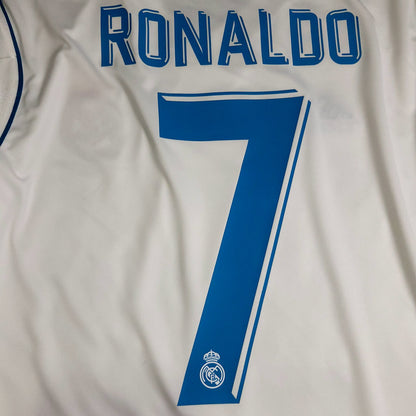 Cristiano Ronaldo Real Madrid 2017 2018 LAST GAME UEFA FINAL Long Sleeve Soccer Jersey  M SKU#  B31106