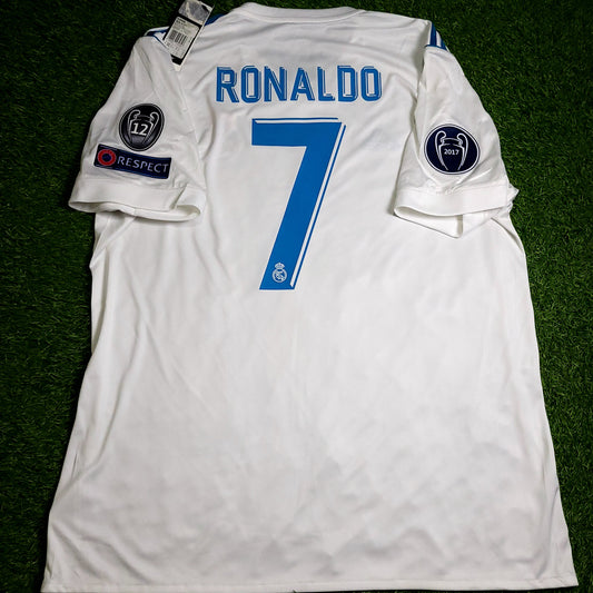 Cristiano Ronaldo Real Madrid 2017 2018 LAST GAME UEFA FINAL Soccer Jersey BNWT XL SKU# AZ8059