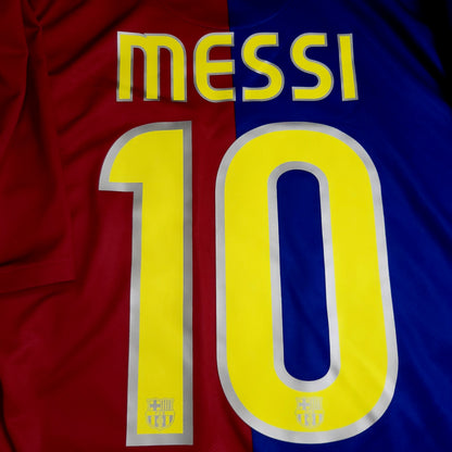 Messi Barcelona TREBLE SEASON 2008 2009 Soccer Jersey M SKU# 286784-655 - ForeverSoccerJerseys