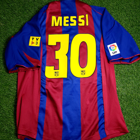 Messi Barcelona DEBUT 2004 2005 Soccer Jersey L SKU# 118861 - ForeverSoccerJerseys