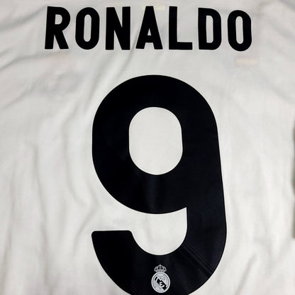 Cristiano Ronaldo Real Madrid 2009 2010 DEBUT UEFA Soccer Jersey XL SKU# E84340 - ForeverSoccerJerseys