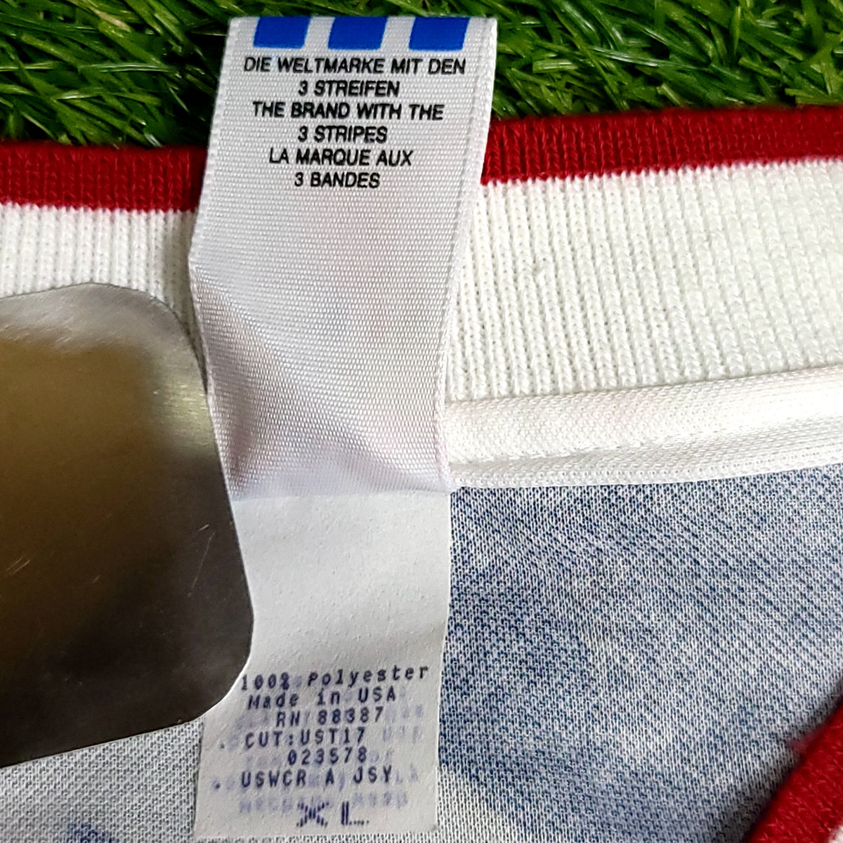Lalas USA 1994 World Cup US Blue Denim Away Soccer Jersey XL - ForeverSoccerJerseys