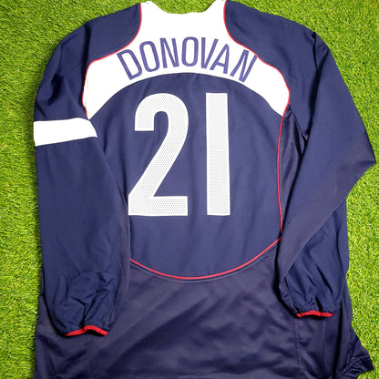 Donovan United States USA 2004 Away Long Sleeve Soccer Jersey L