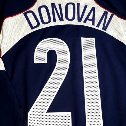 Donovan United States USA 2004 Away Long Sleeve Soccer Jersey L