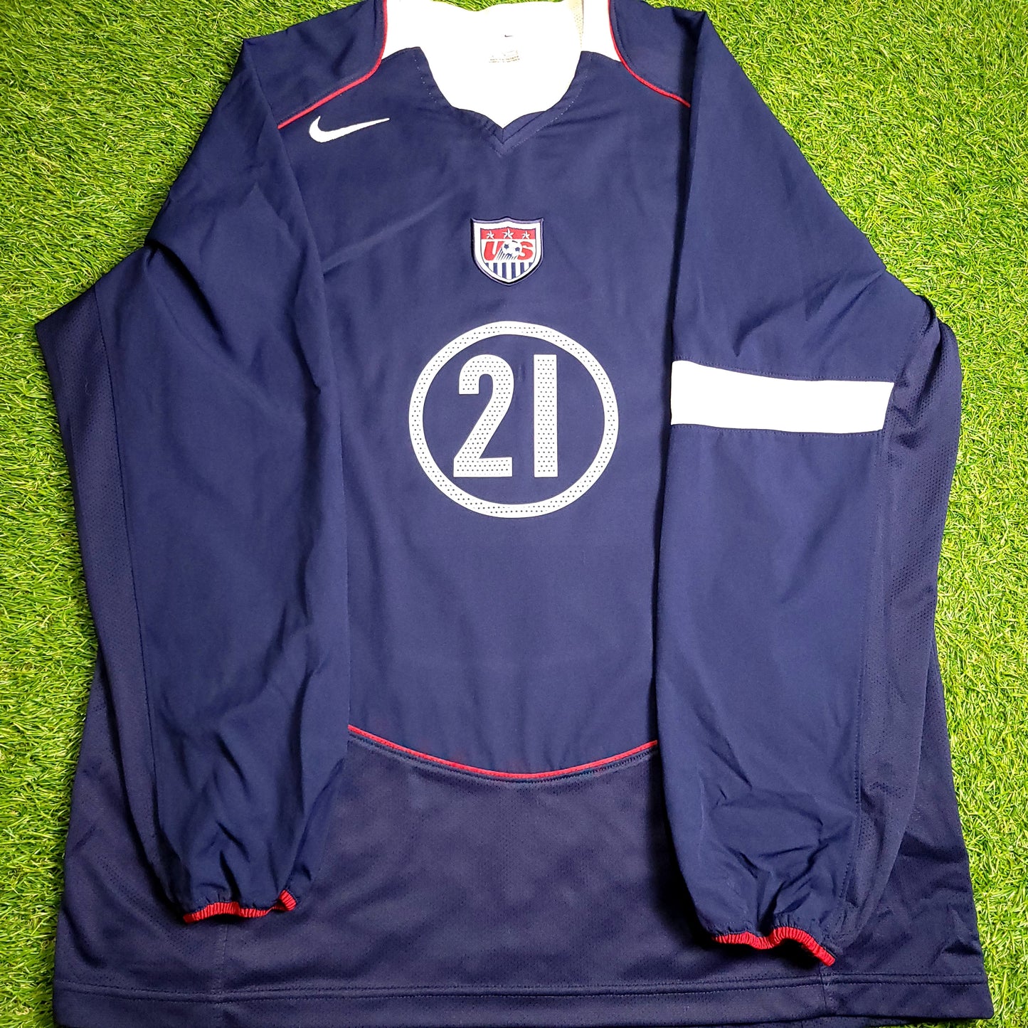 Donovan United States USA 2004 Away Long Sleeve Soccer Jersey L