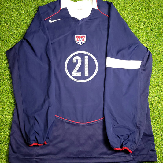 Donovan United States USA 2004 Away Long Sleeve Soccer Jersey L