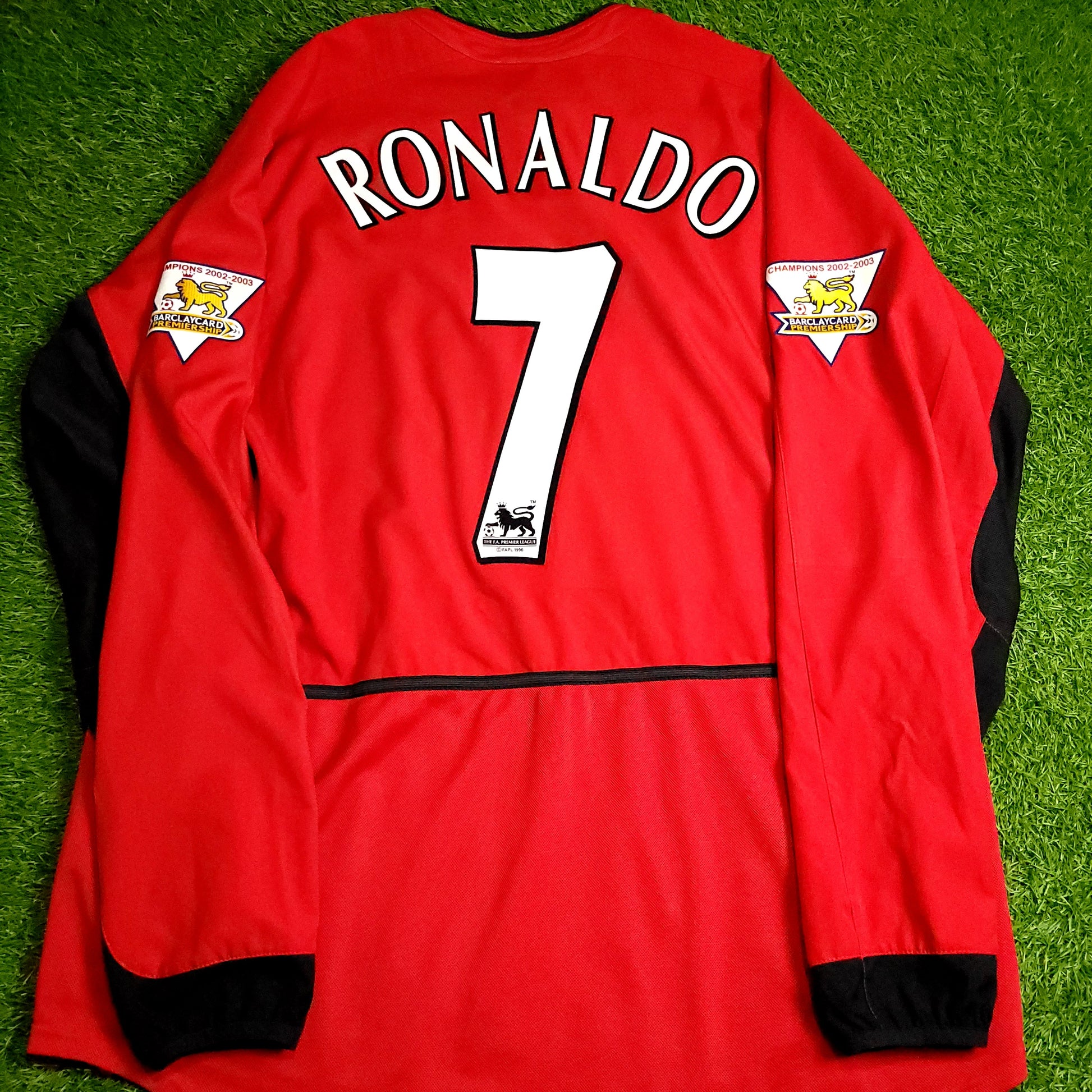 Cristiano Ronaldo Manchester United 2003 2004 DEBUT Long Sleeve Soccer Jersey XL SKU# F20104DHA 184948 - ForeverSoccerJerseys