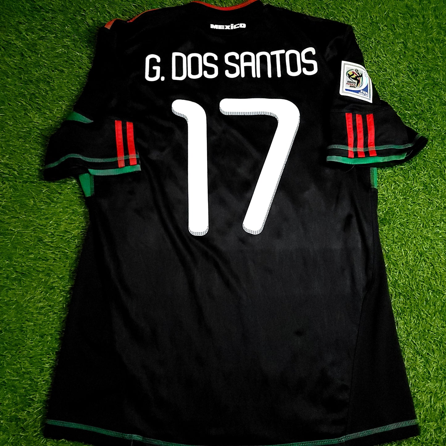 Dos Santos Mexico 2010 WORLD CUP Away Soccer Jersey M SKU# P41397