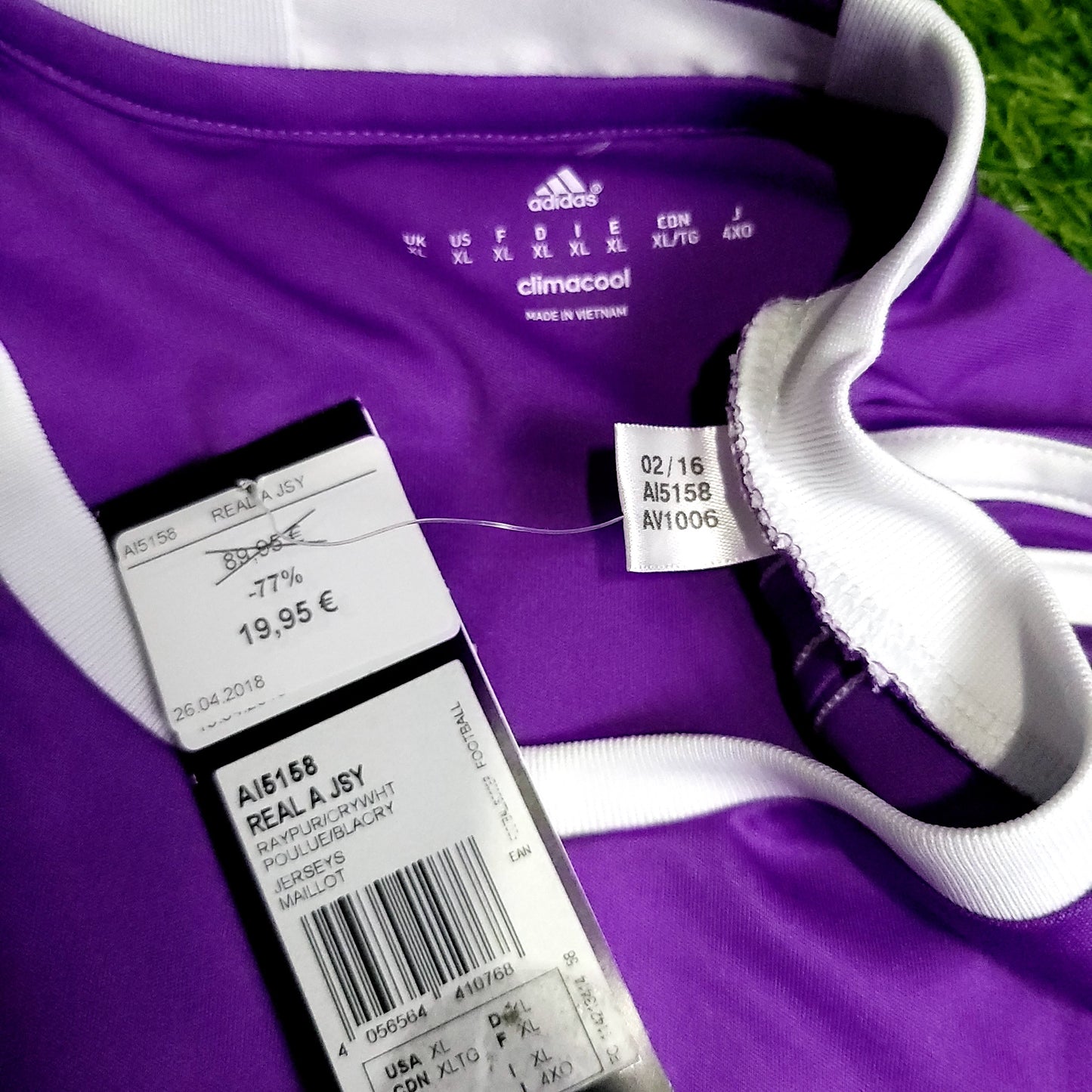 Cristiano Ronaldo Real Madrid 2016 2017 UEFA FINAL Away Soccer Jersey BNWT XL SKU# AI5158 - ForeverSoccerJerseys