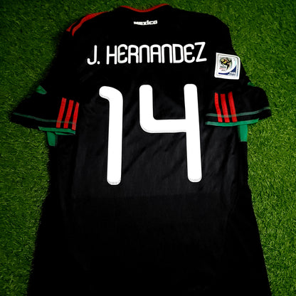 Chicharito Mexico 2010 WORLD CUP Away Black Soccer Jersey M SKU# P41397 - ForeverSoccerJerseys