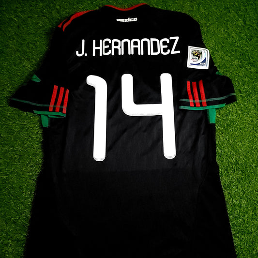 Chicharito Mexico 2010 WORLD CUP Away Black Soccer Jersey M SKU# P41397 - ForeverSoccerJerseys