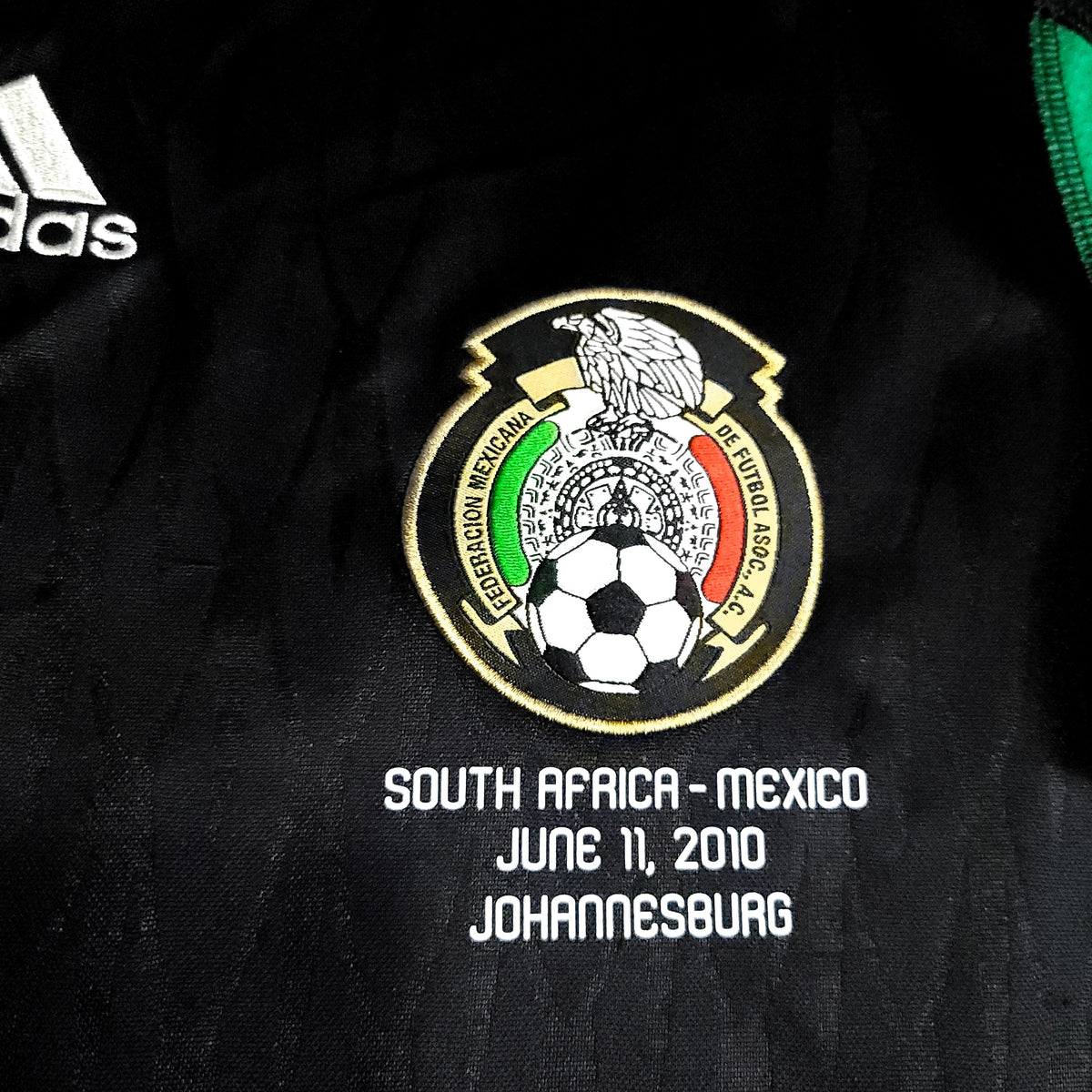 Chicharito Mexico 2010 WORLD CUP Away Black Soccer Jersey M SKU# P41397 - ForeverSoccerJerseys