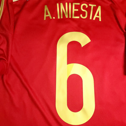 Iniesta Spain 2014 WORLD CUP Soccer Jersey BNWT M SKU# G85279