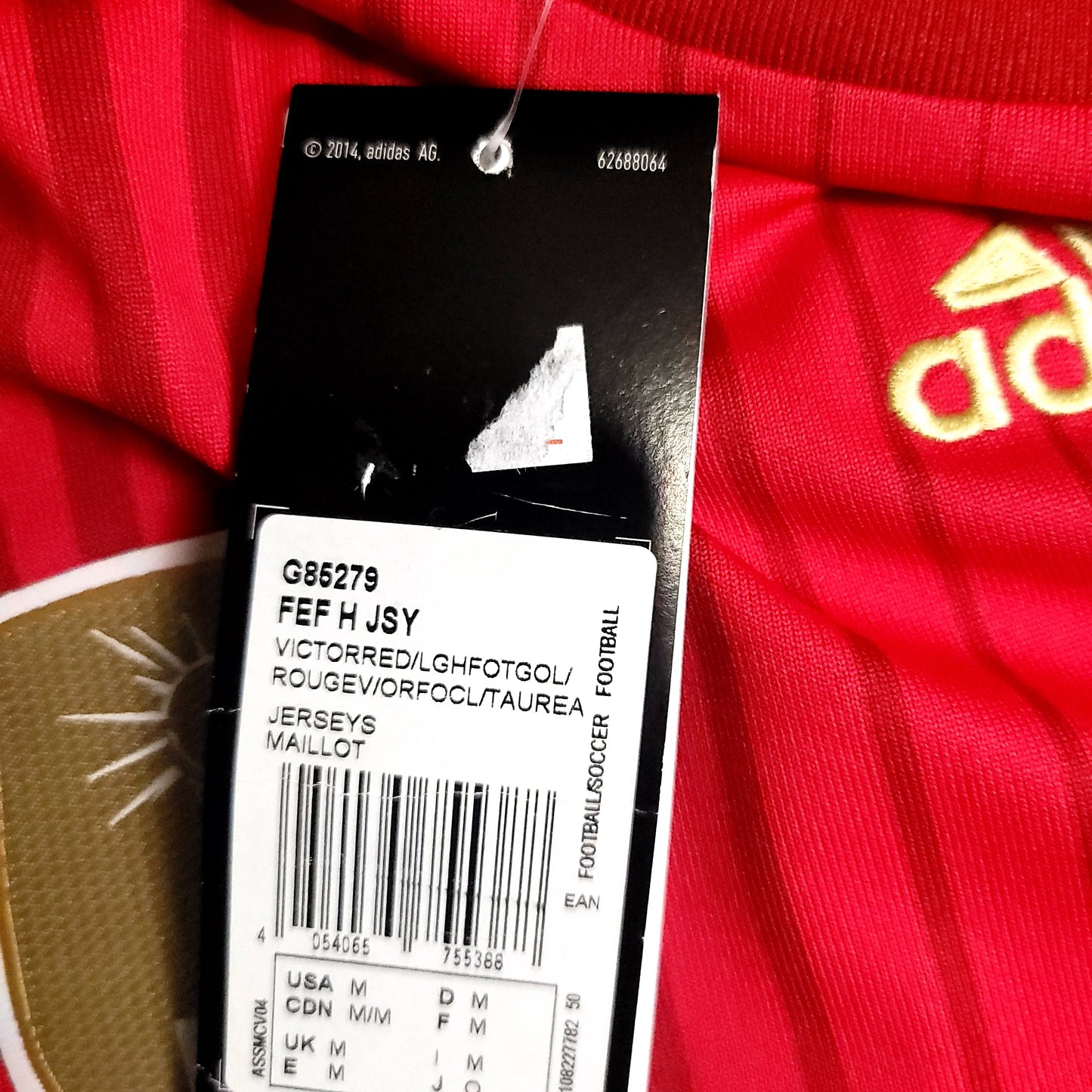 Iniesta Spain 2014 WORLD CUP Soccer Jersey BNWT M SKU# G85279