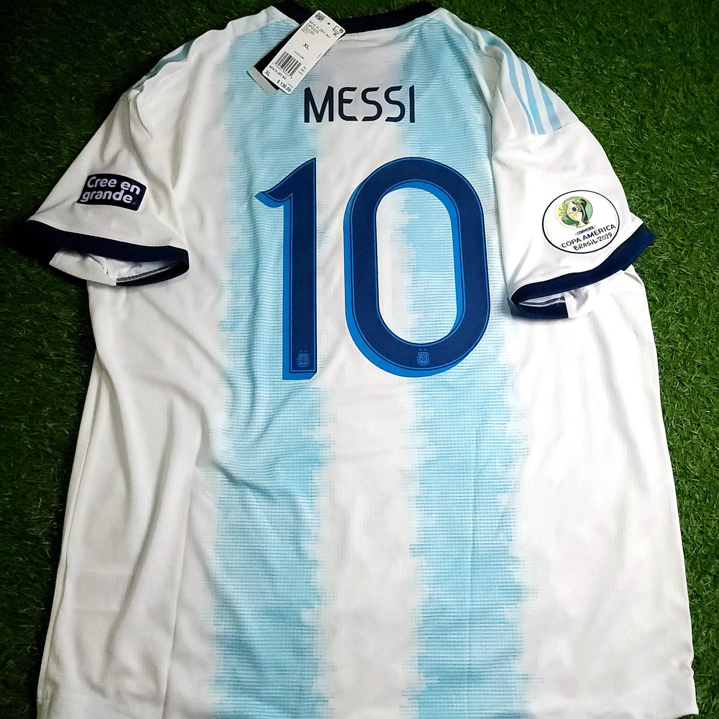 Messi Argentina 2019 COPA AMERICA PLAYER ISSUE Soccer Jersey BNWT XL SKU# DP0225