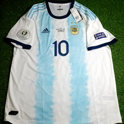 Messi Argentina 2019 COPA AMERICA PLAYER ISSUE Soccer Jersey BNWT XL SKU# DP0225