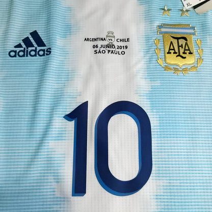 Messi Argentina 2019 COPA AMERICA PLAYER ISSUE Soccer Jersey BNWT XL SKU# DP0225