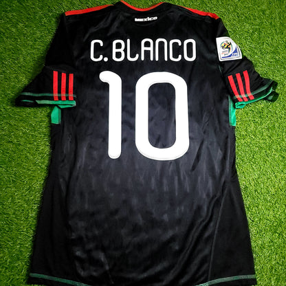 Blanco Mexico 2010 WORLD CUP Away Soccer Jersey M SKU# P41397
