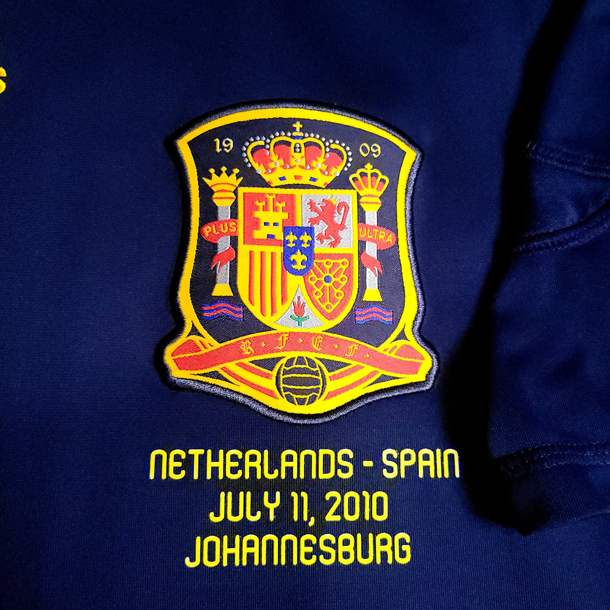 Iniesta Spain 2010 WORLD CUP FINAL Soccer Away Jersey XL SKU# P47896 - ForeverSoccerJerseys