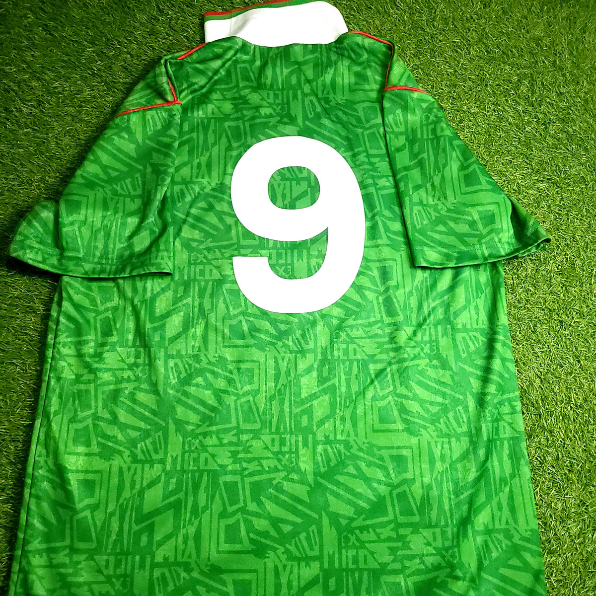 Hugo Sanchez Mexico Umbro 1993 COPA AMERICA Soccer Jersey L - ForeverSoccerJerseys