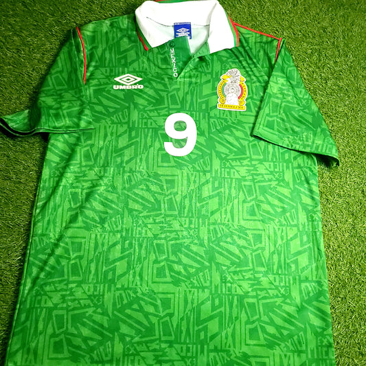 Hugo Sanchez Mexico Umbro 1993 COPA AMERICA Soccer Jersey L
