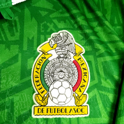 Hugo Sanchez Mexico Umbro 1993 COPA AMERICA Soccer Jersey L - ForeverSoccerJerseys